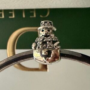 Authentic Pandora CZ Snow ⛄️ Man Charm Retired